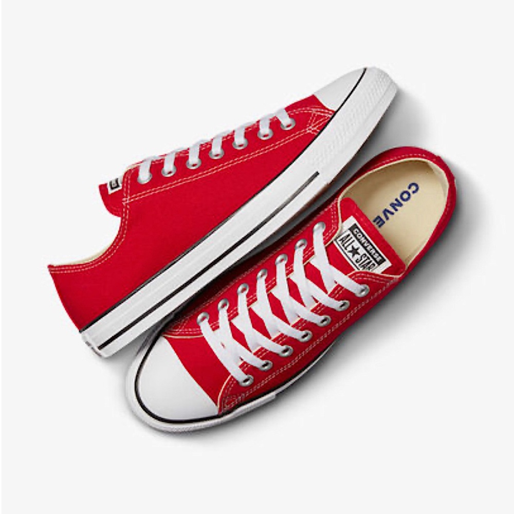 Red Low Top Chuck Taylors